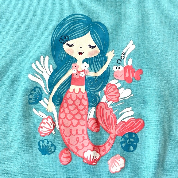 Gymboree Toddler Girl Mermaid Short Pajama Set, Size 4 - Picture 3 of 7